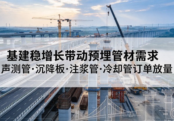 保靖基建稳增长带动预埋监测管材需求，声测管、沉降板、注浆管订单持续放量
